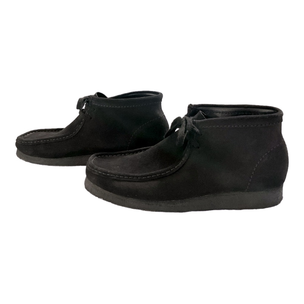 Clarks Charles F. Stead Wallabee Moccasin Black Suede Men's 10.5 M